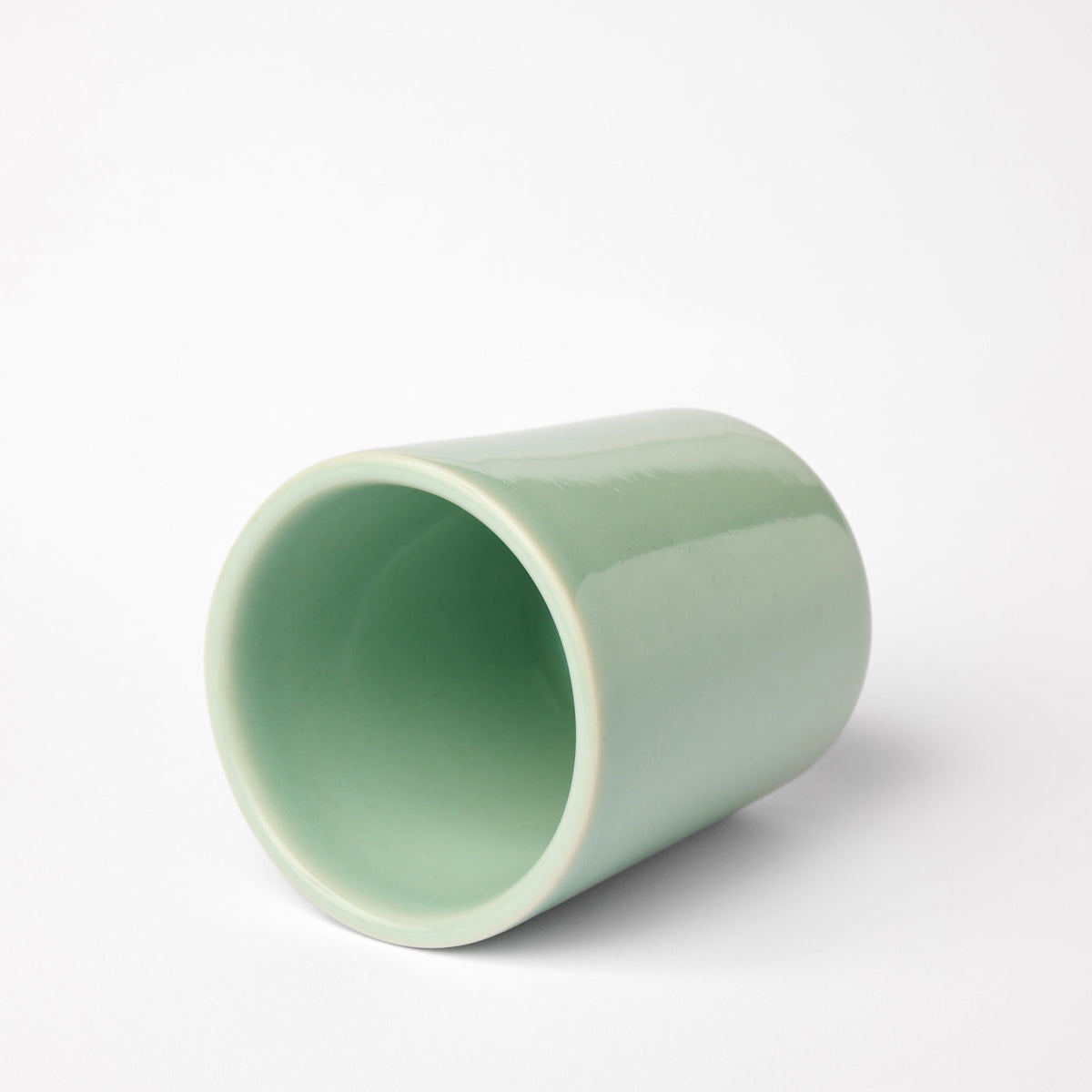 Grande tasse Céladon Double Pingouin et Lune