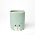 Grande tasse Céladon Double Pingouin et Lune