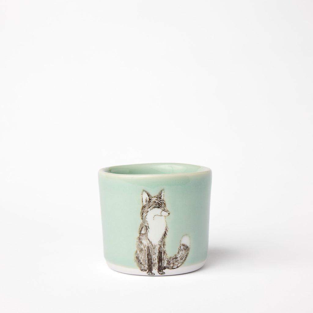 Petite Tasse Renard Céladon