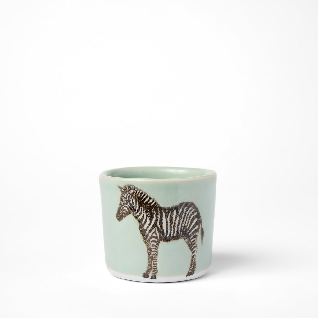 Petite tasse zèbre céladon