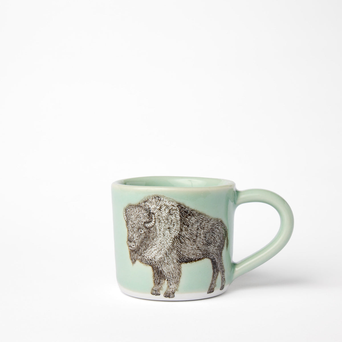Petite tasse bison Céladon