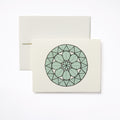 Carte-note Rosace Céladon