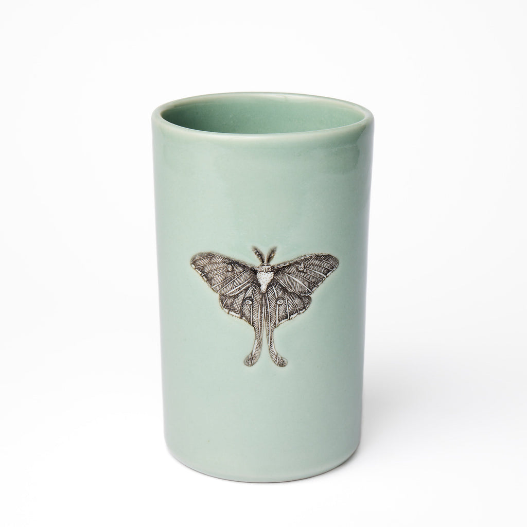 Vase étroit papillon de lune céladon