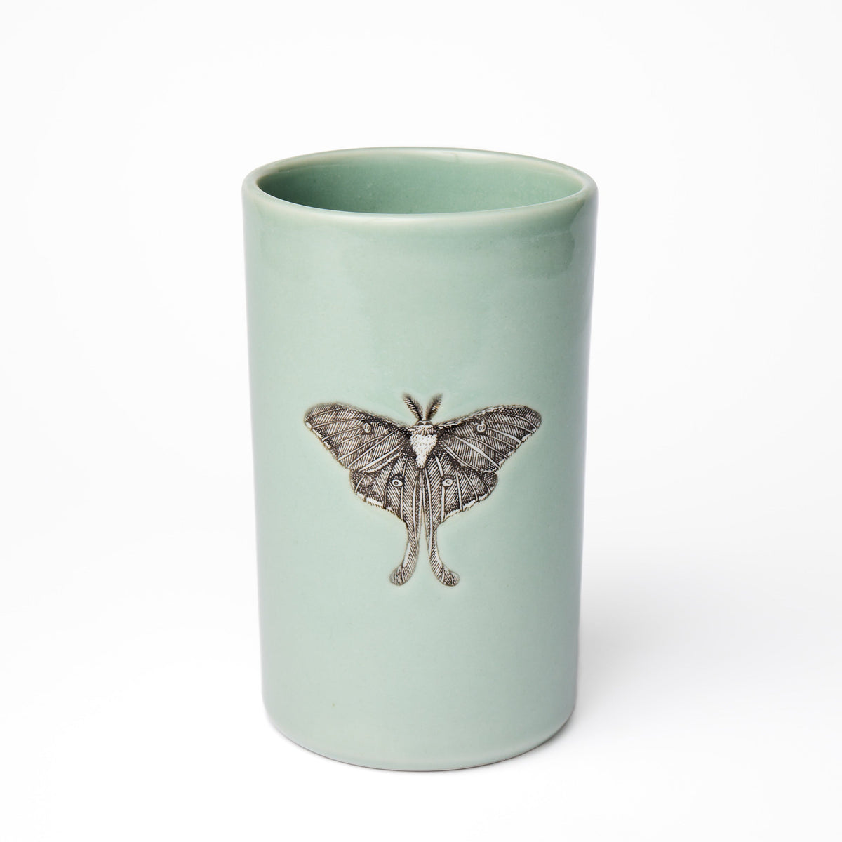 Vase étroit papillon de lune céladon