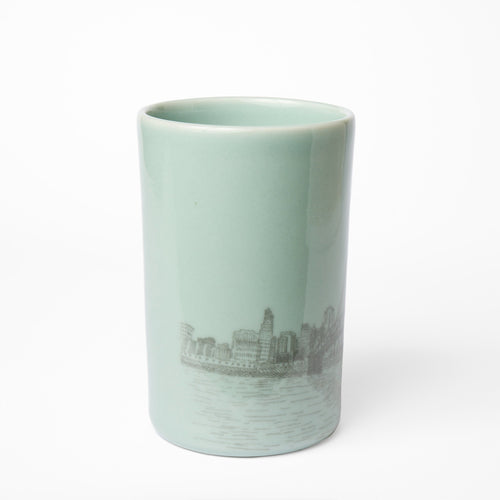 Vase étroit Celadon Roebling Bridge