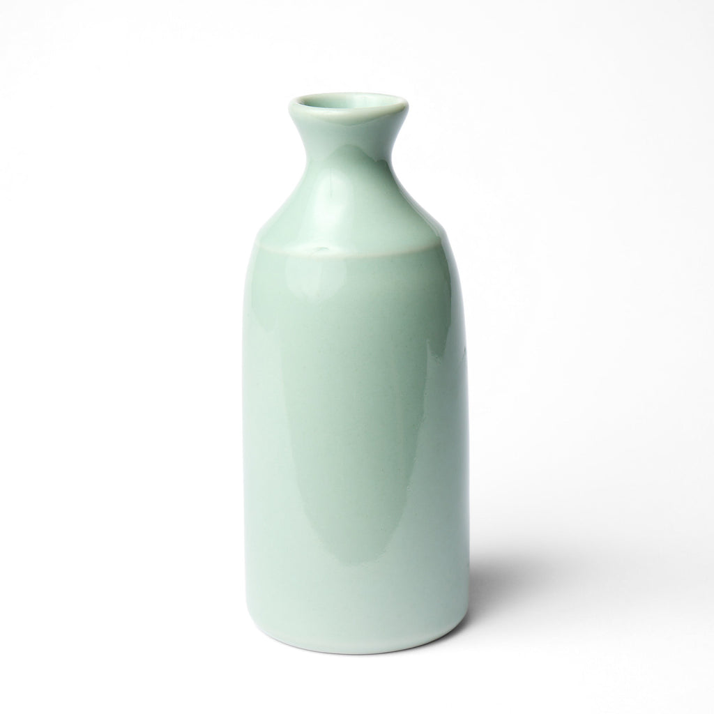 Bouteille de saké rosace céladon